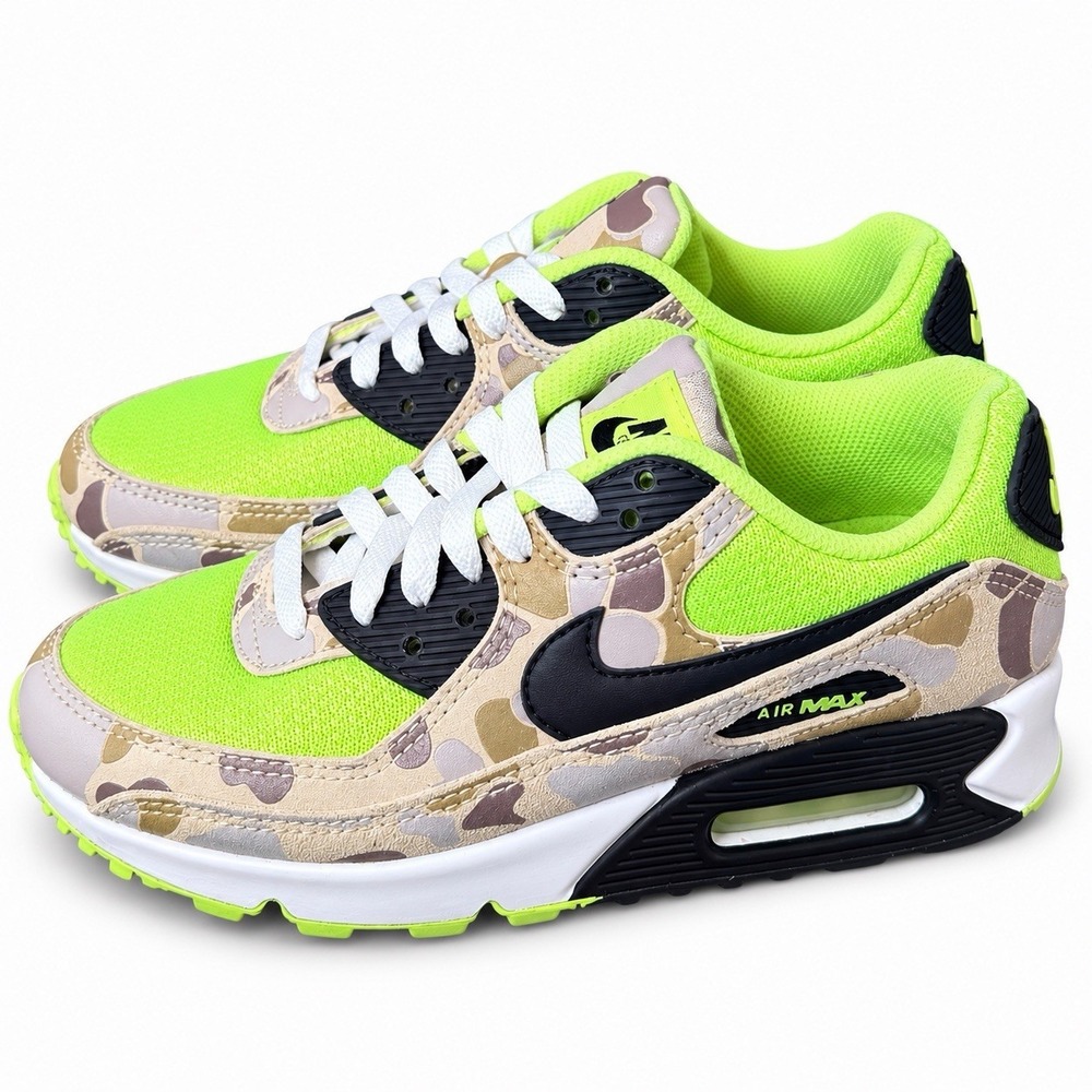 Nike Air Max 90 Ghost Green Camo Black White CW4039-300 Men 5 Women 6.5 Sneakers